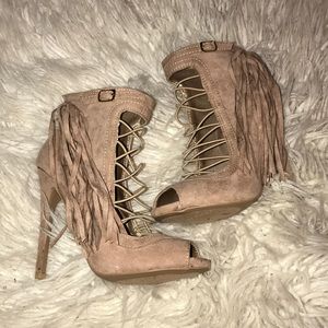 Fringe Heel Booties